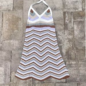 Knitted halter dress